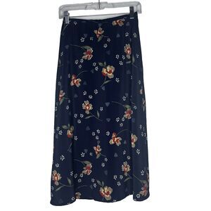Vintage Maggie Lawrence Floral Midi Skirt Women Lightweight Boho Cottagecore Sz0